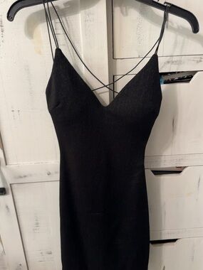 Black Spaghetti-Strap Slip Dress